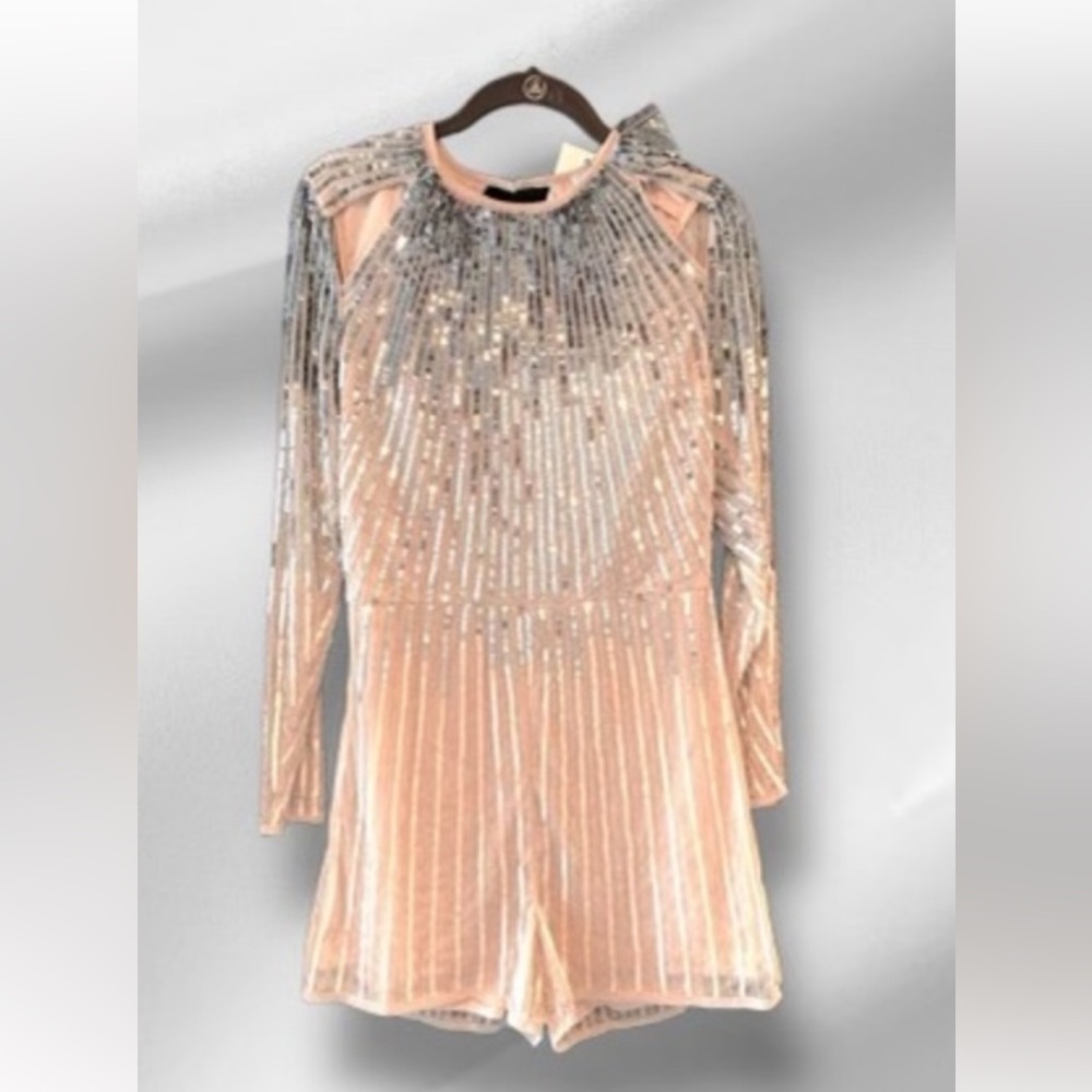 ASOS shorts romper pink with sequins
